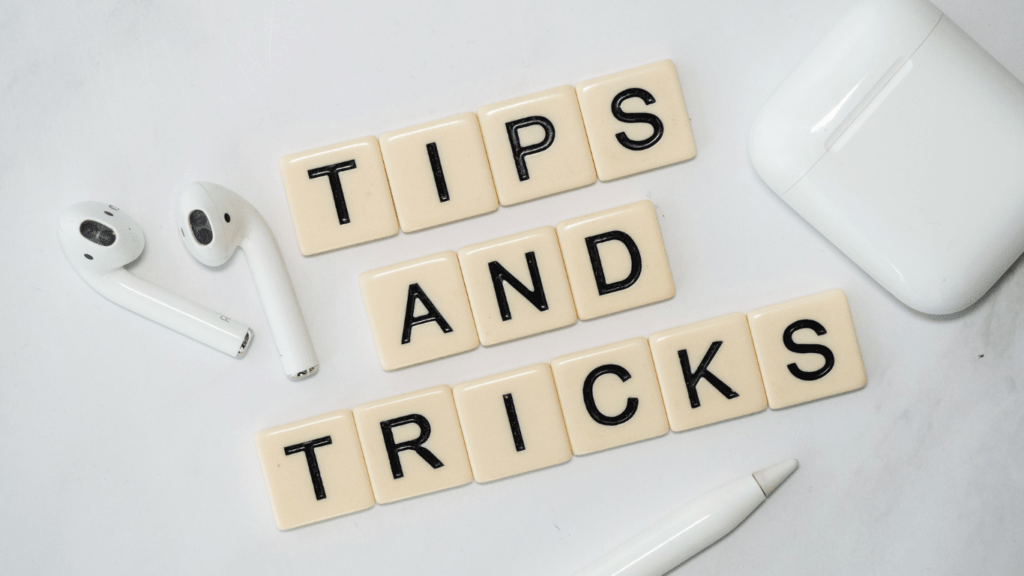 a picture indicating tips and tricks