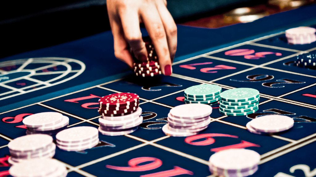 a table used to play in casino