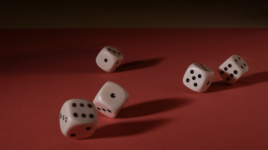 a couple of dice that shows probability